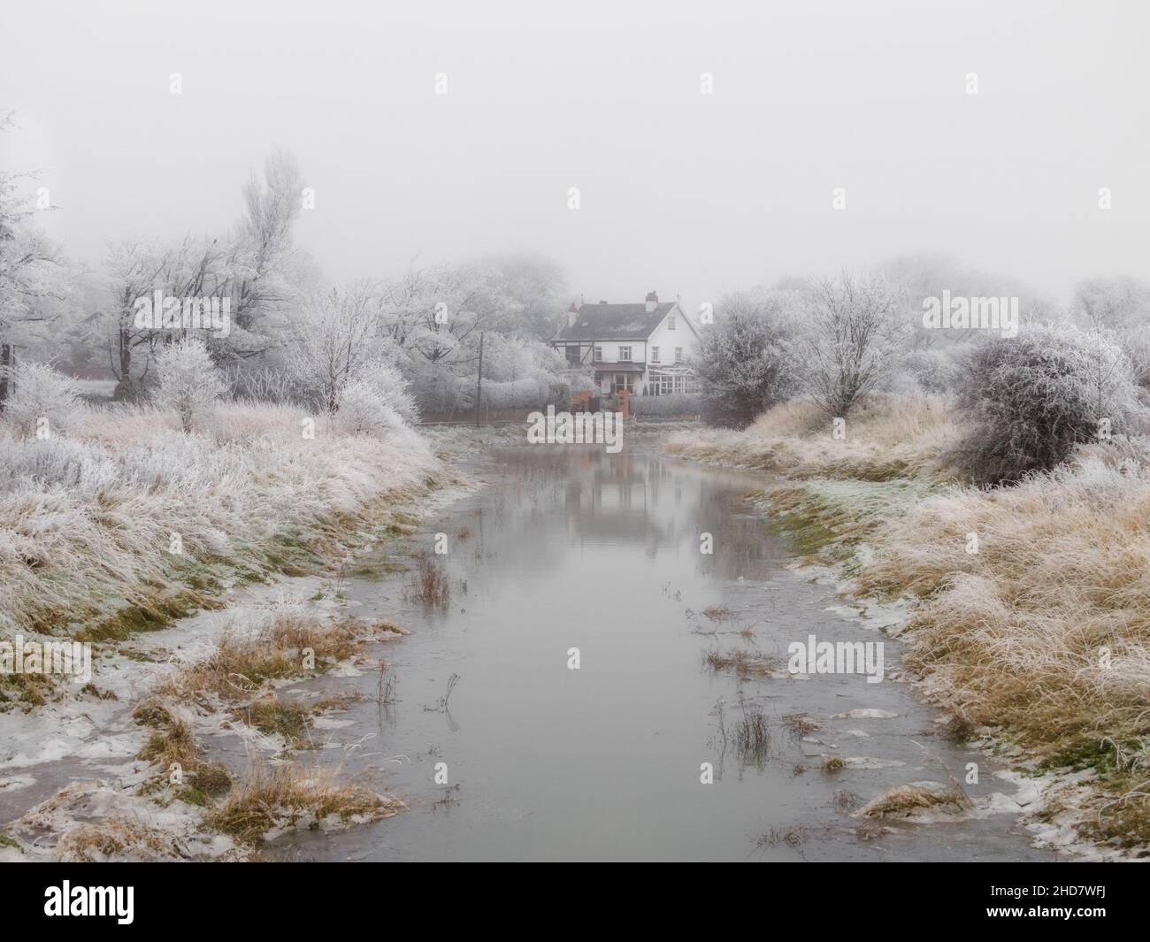 Winter in Skippool, Poulton-le-Fylde, Lancashire Stockfoto