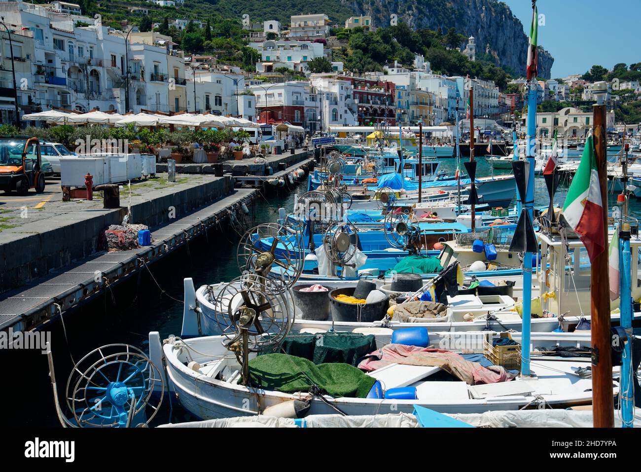 Hafen von Capri, Porto di Capri, Kampanien, Italien Stockfoto