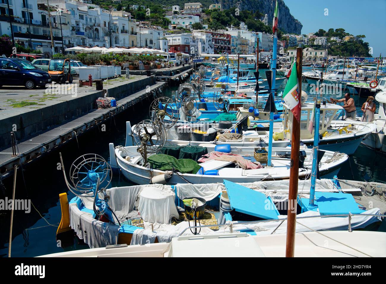 Hafen von Capri, Porto di Capri, Kampanien, Italien Stockfoto