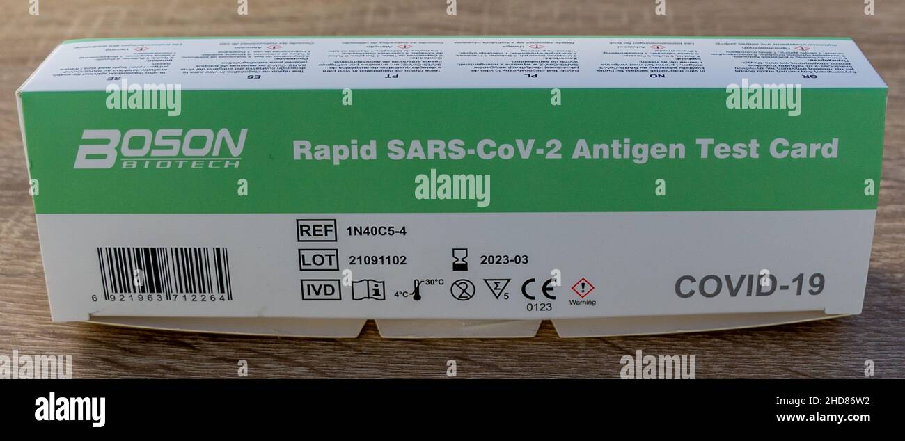 Coronavirus Antigen Test Kit oder Testkarte Stockfotografie Alamy