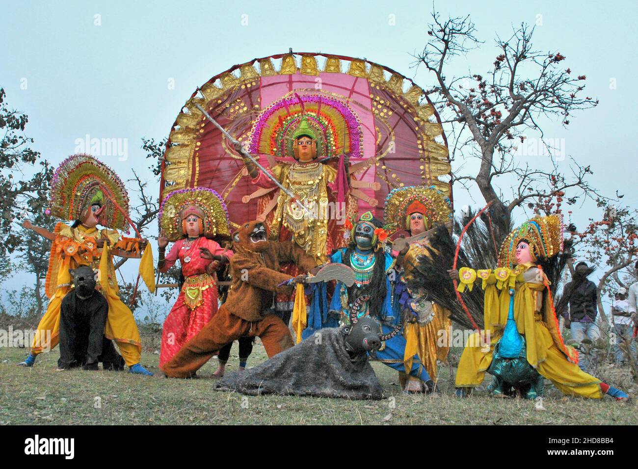 Bild des Chau-Tanzprogramms auf Purulia Stockfoto