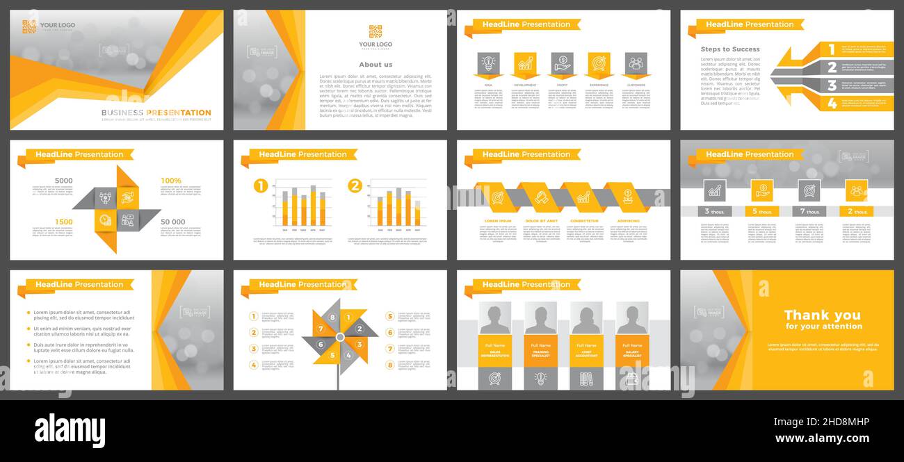 Präsentationsvorlagen, Unternehmen. Elemente von Infografiken für Präsentationsvorlagen. Jahresbericht, Buchcover, Broschüre, Layout. Stock Vektor