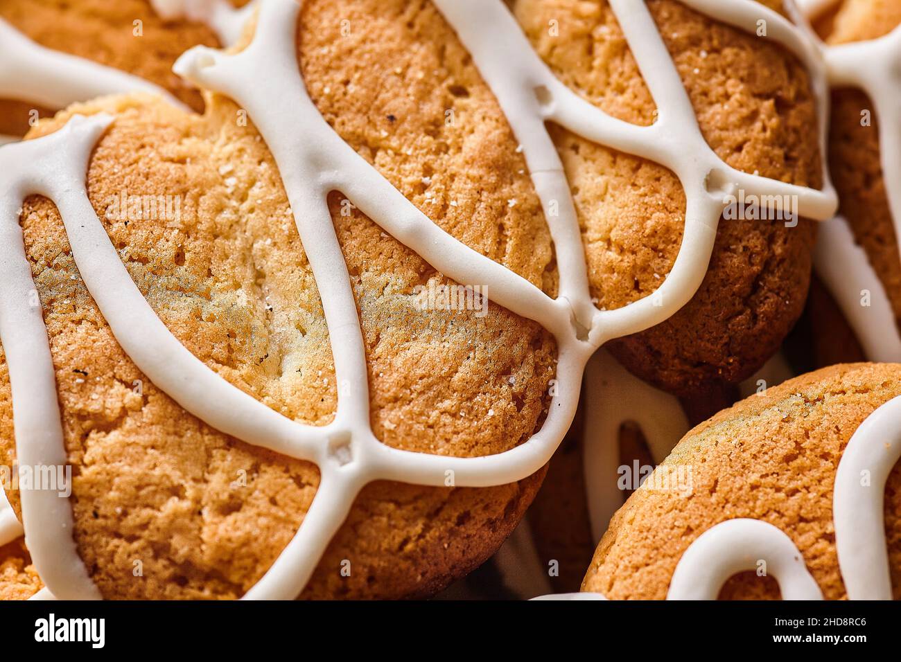 Textur von klebriger Cookies Detail mit Makro-Objektiv aufgenommen Stockfoto