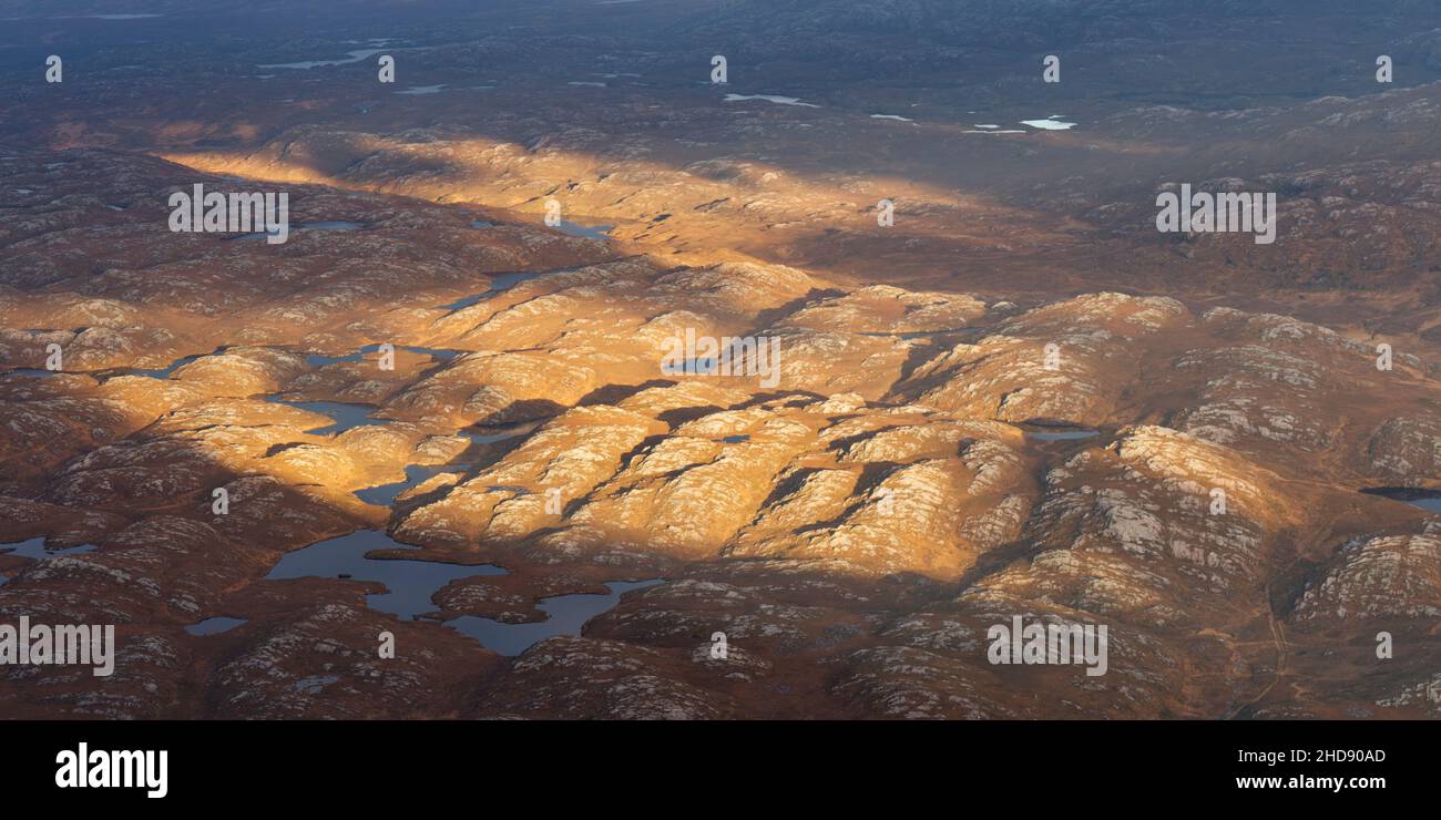 Lewisian Gneis Landschaft des North West Highlands Geopark, Schottland Stockfoto