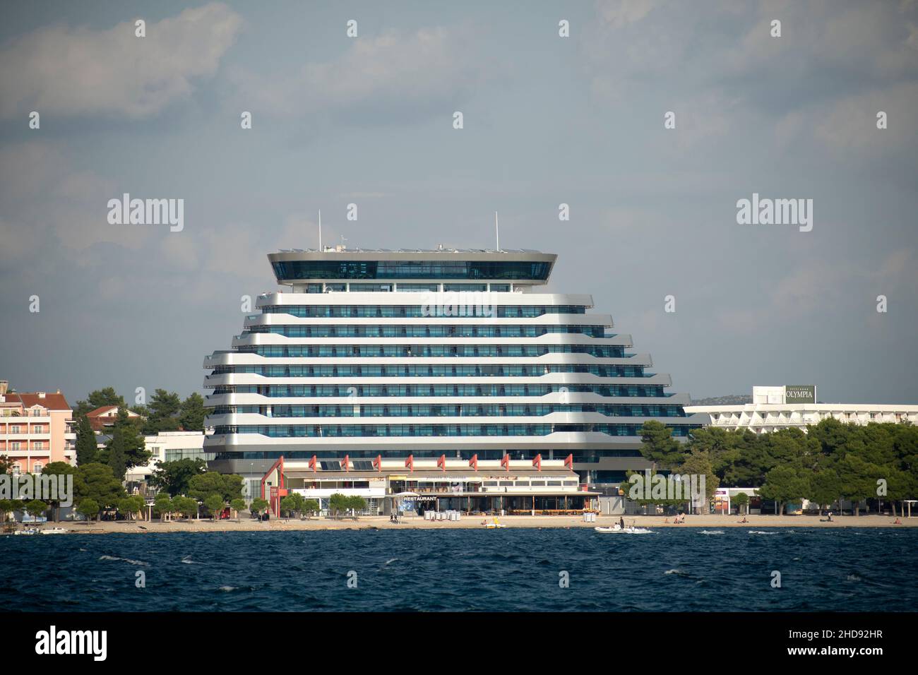 Hotel mit Blick auf den Weltraum in Kroatien Stockfoto