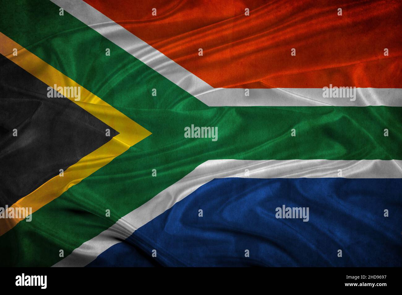 Flagge von RSA (Republik Südafrika) Stockfoto