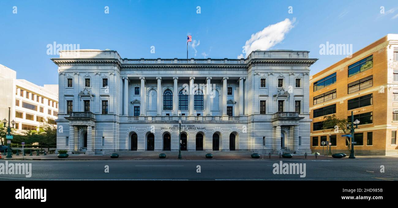 Sonnige Sicht auf die Berufungen des US-Gerichts in Louisiana Stockfoto