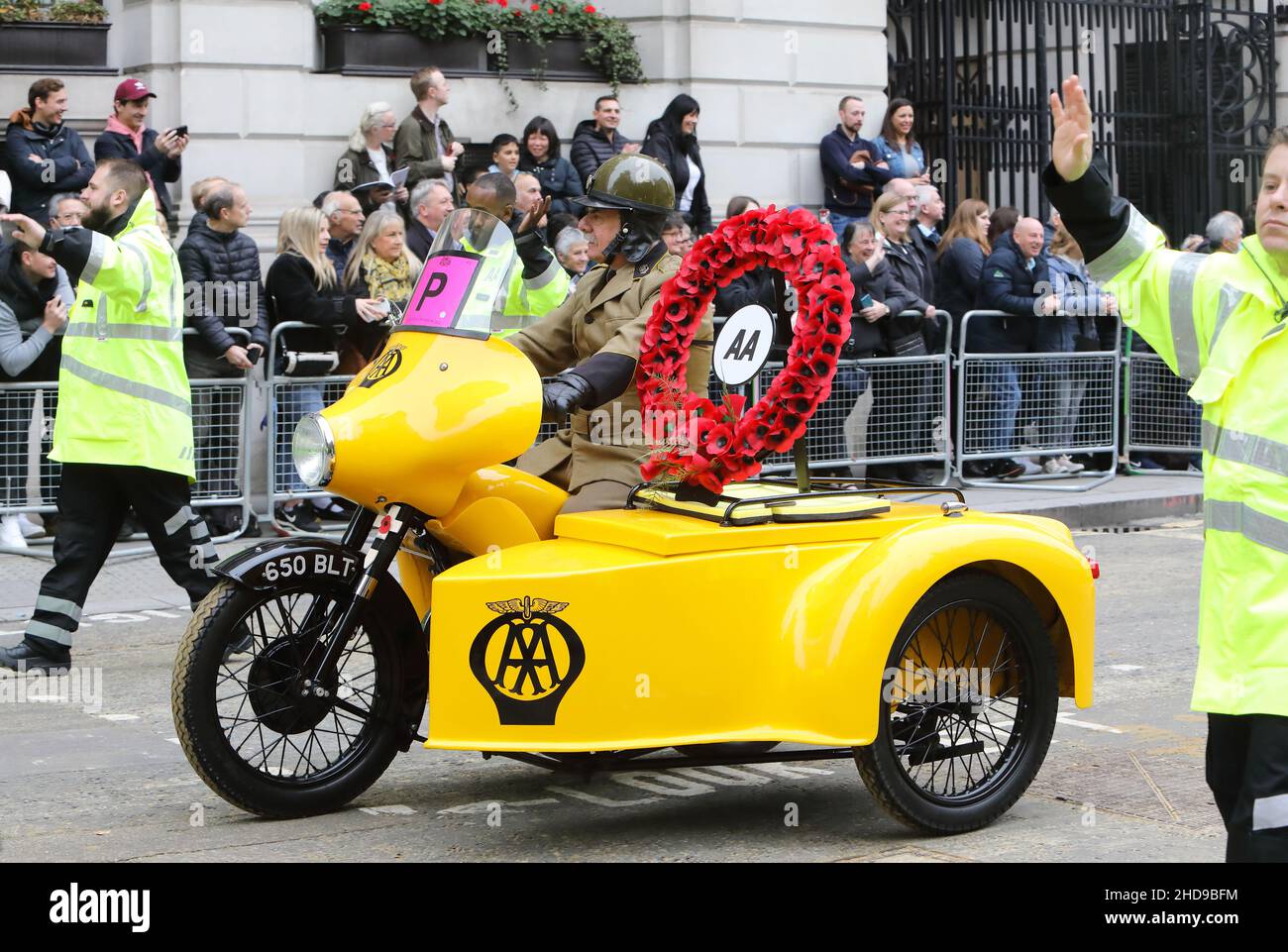 Die AA schwebt in der Lord Mayor's Show in der City of London, Großbritannien Stockfoto