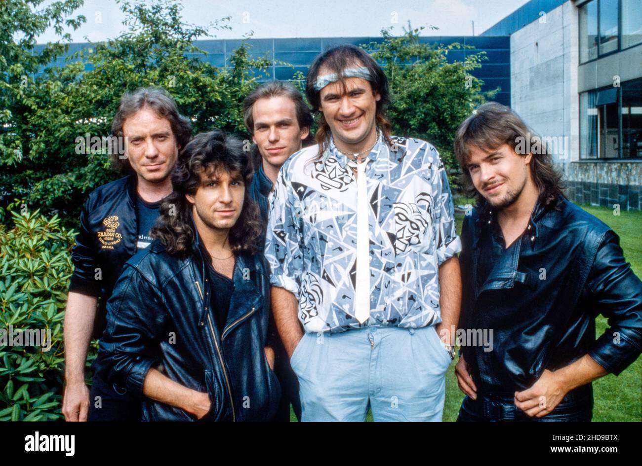 HILVERSUM, NIEDERLANDE - 06. JUL 1985: Marillion sind eine britische Rockband, die 1979 gegründet wurde. Sie entstanden aus der Post-Punk-Musikszene in Großbritannien Stockfoto