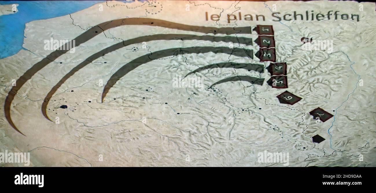 Schlieffen plant deutsche Offensive Stockfoto