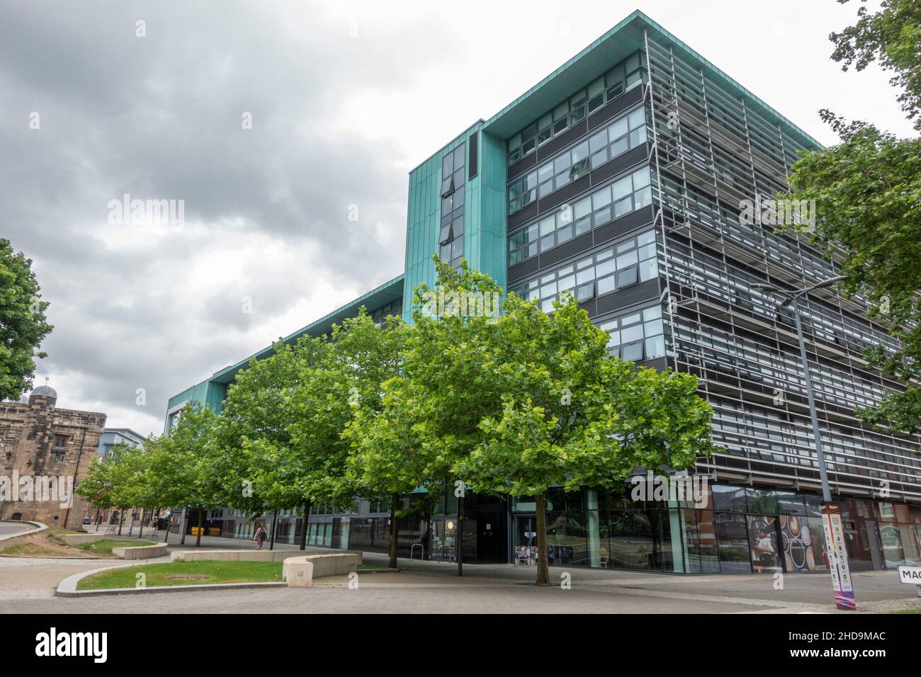 Hugh Aston Building, De Montfort University, Richmond Street, Leicester, Leicestershire, VEREINIGTES KÖNIGREICH. Stockfoto