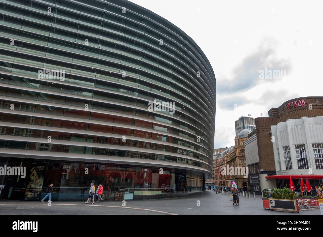 Das Curve Theatre, entworfen vom Architekten Rafael Viñoly, Leicester, Leicestershire, Großbritannien. Stockfoto