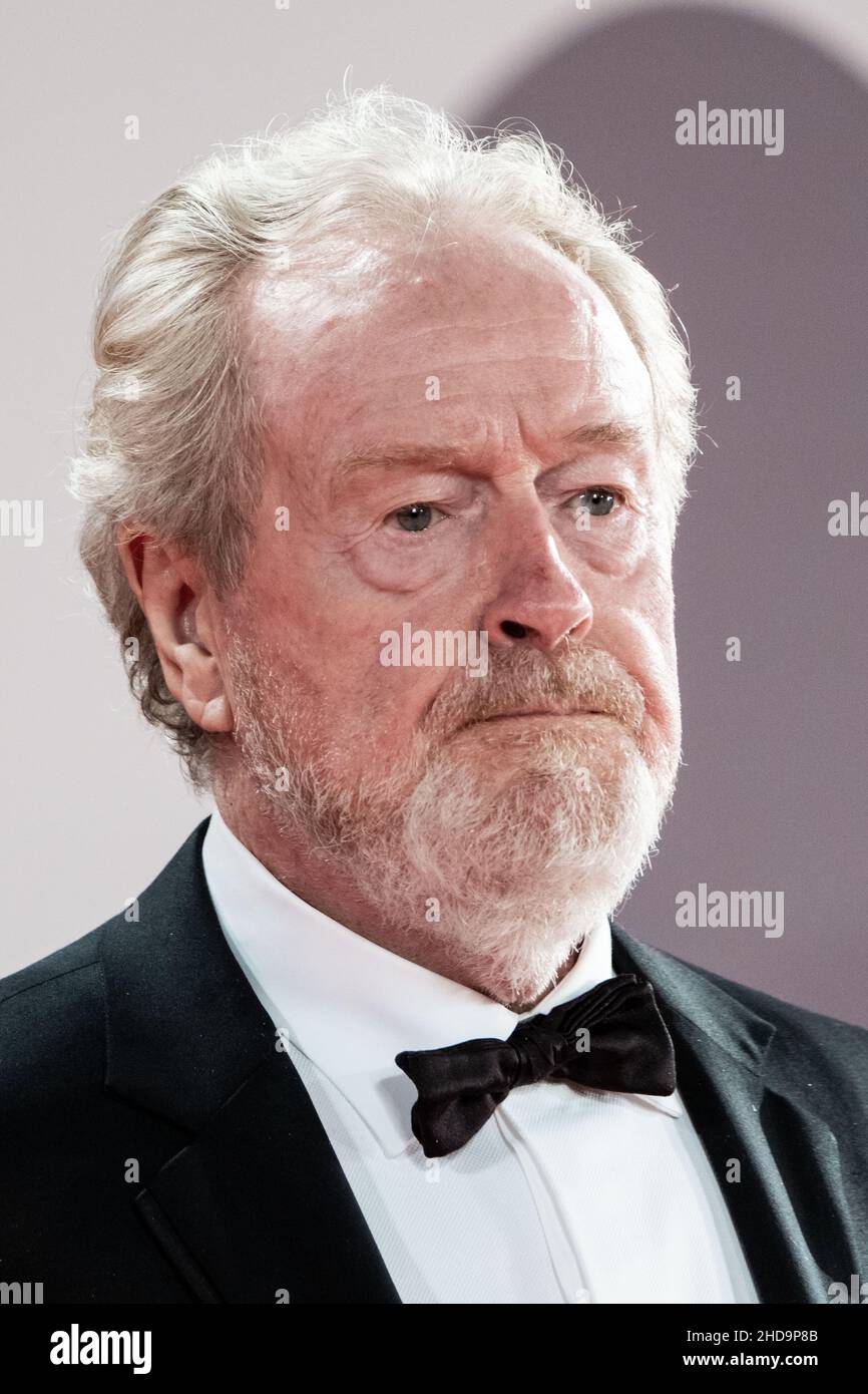 Lido di Venezia, Italien, 10. September 2021 - Ridley Scott besucht den roten Teppich des 78. Filmfestivals in Venedig für den Film 'das letzte Duell' Credits: Luigi de Pompeis Stockfoto