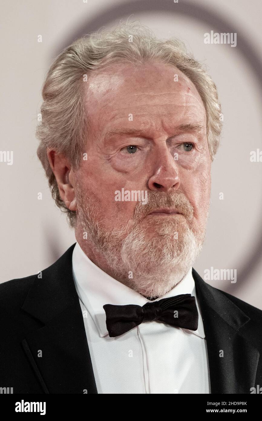 Lido di Venezia, Italien, 10. September 2021 - Ridley Scott besucht den roten Teppich des 78. Filmfestivals in Venedig für den Film 'das letzte Duell' Credits: Luigi de Pompeis Stockfoto