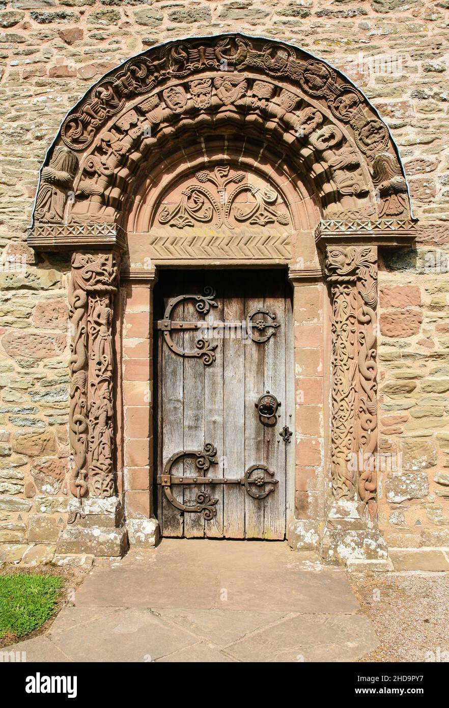 Kilpeck Norman Church Herefordshire Stockfoto