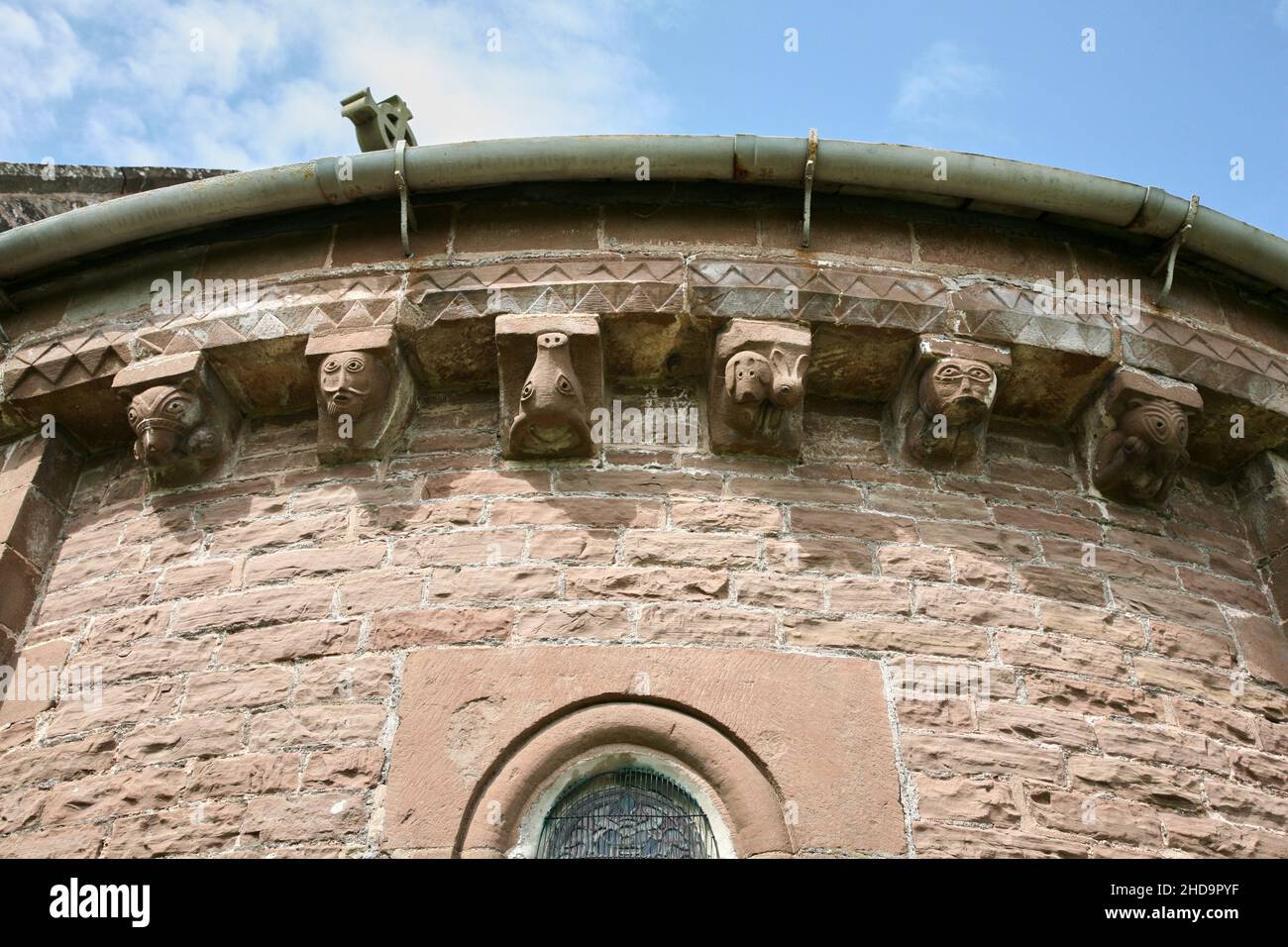 Kilpeck Norman Church Herefordshire Korbelle Stockfoto