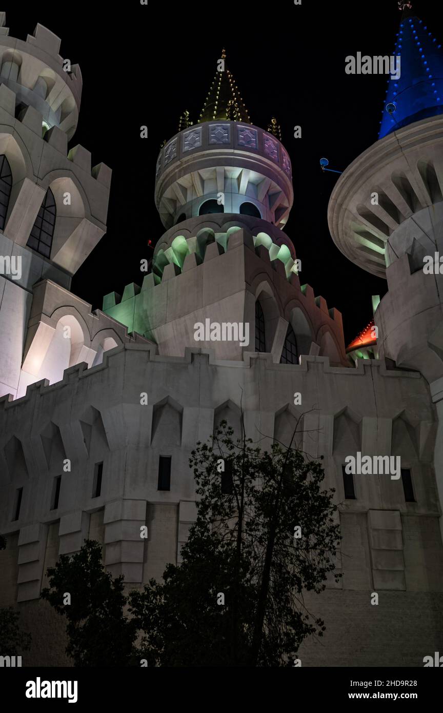 Wunderschöne Aussicht auf das Casino in Las Vegas, Nevada Stockfoto