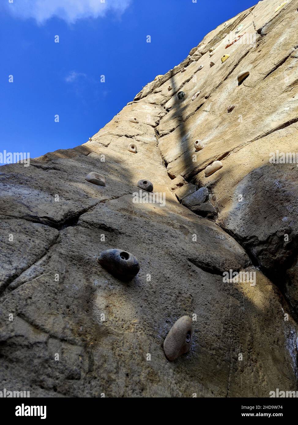 Nahaufnahme der Kletterwand Stockfoto