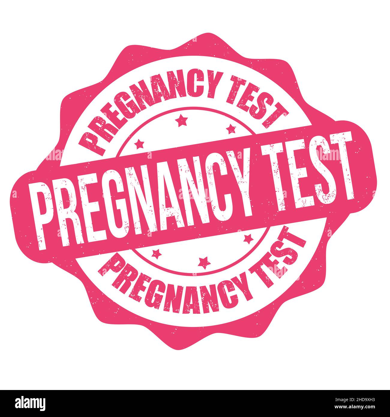 Schwangerschaftstest Grunge Gummistempel auf weißem Hintergrund, Vektorgrafik Stock Vektor