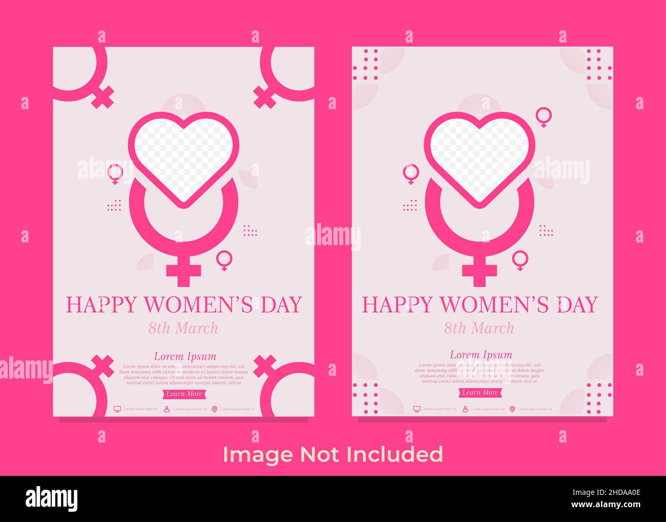 Happy international Women Tag Flyer Vorlage Design Stockfoto