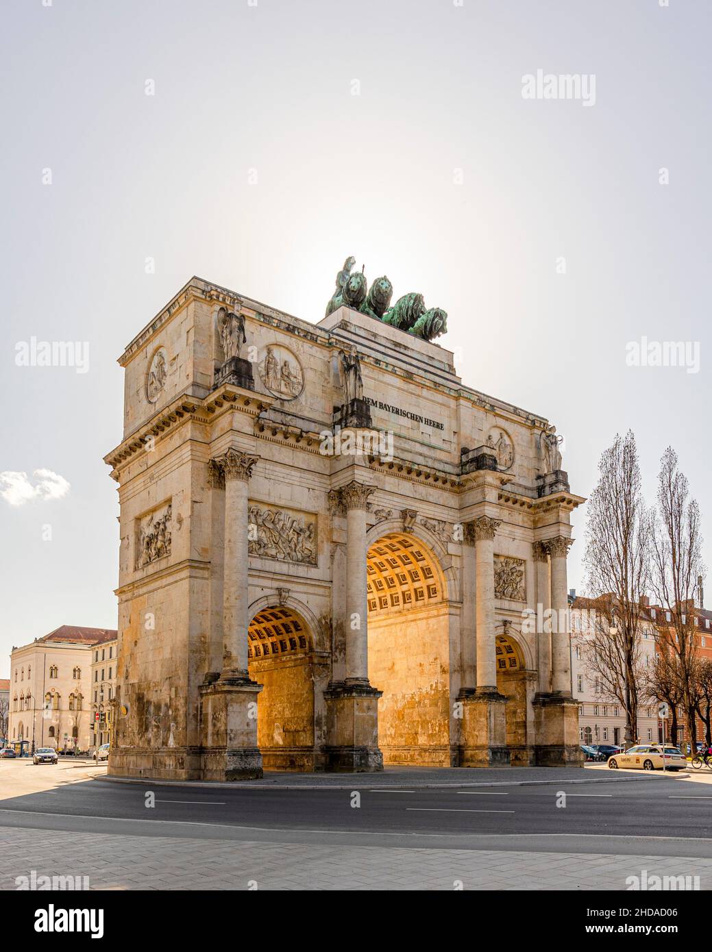 Berühmtes Siegestor in München, Deutschland Stockfoto