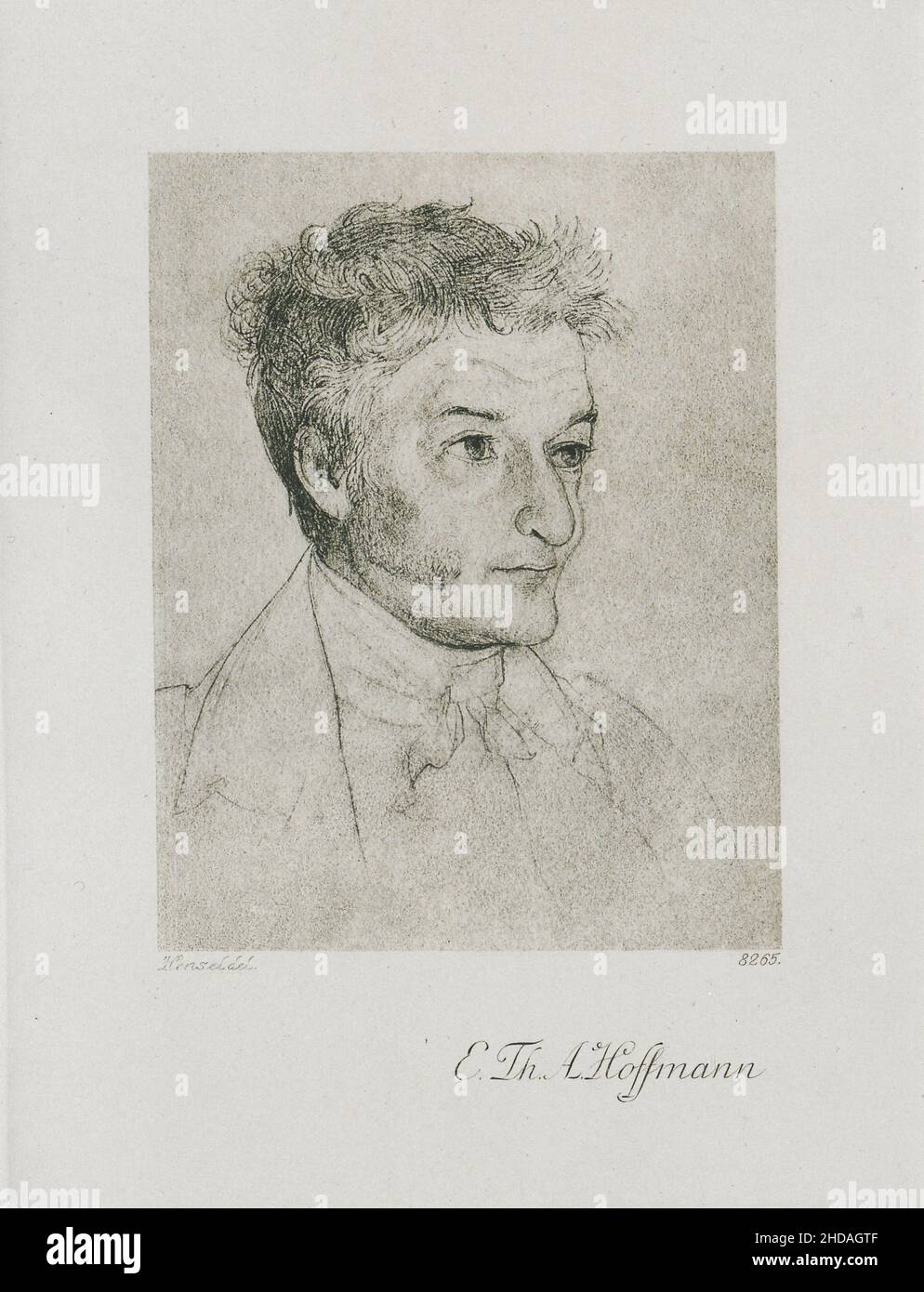 Vintage-Porträt von E. T. A. Hoffmann. 1910 Ernst Theodor Amadeus Hoffmann (gemeinhin als E. T. A. Hoffmann abgekürzt; 1776 – 1822) war ein deutscher Römer Stockfoto