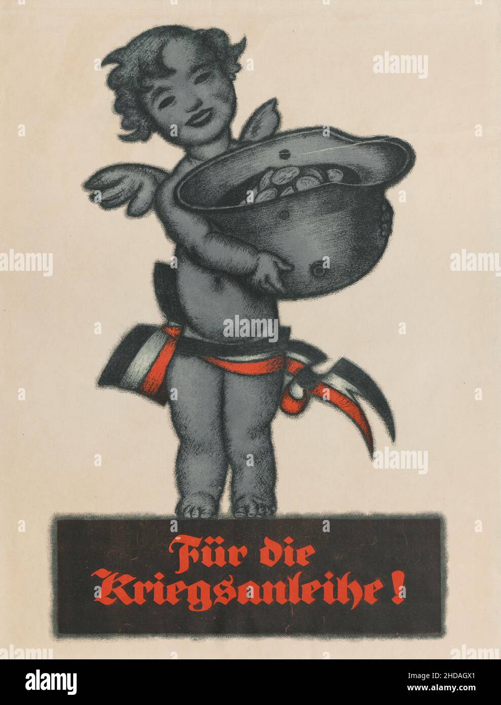 Altes deutsches Propagandaplakat: Für die Kriegsbindung! 1918 Stockfoto