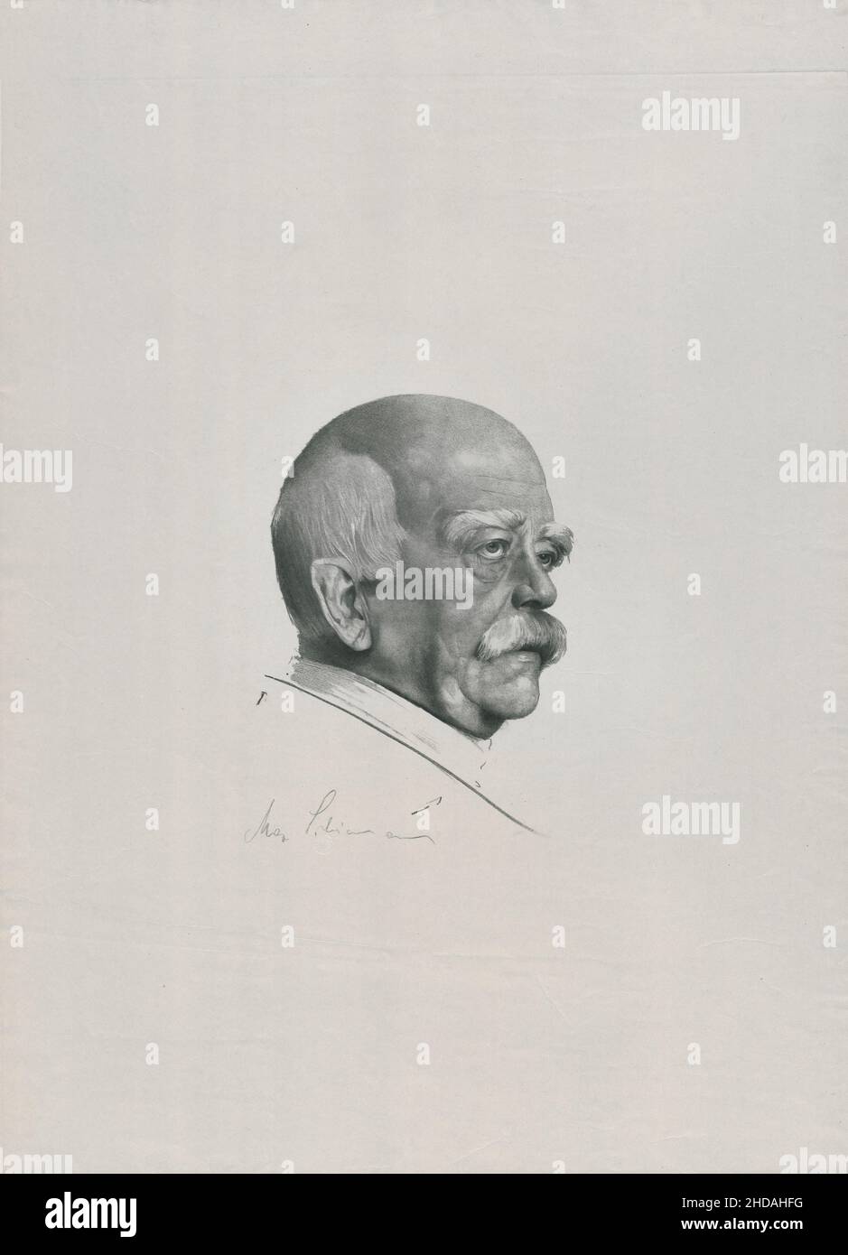 Porträt von Otto von Bismarck. 1900 Otto, Fürst von Bismarck, Graf von Bismarck-Schönhausen, Herzog von Lauenburg (1815–1898) war ein konservativer Deutscher Stockfoto