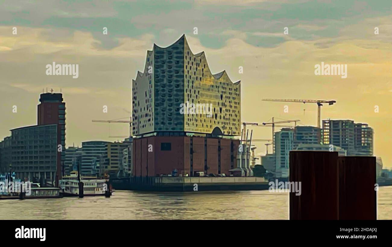 Elbphilharmonie in Hamburg Stockfoto