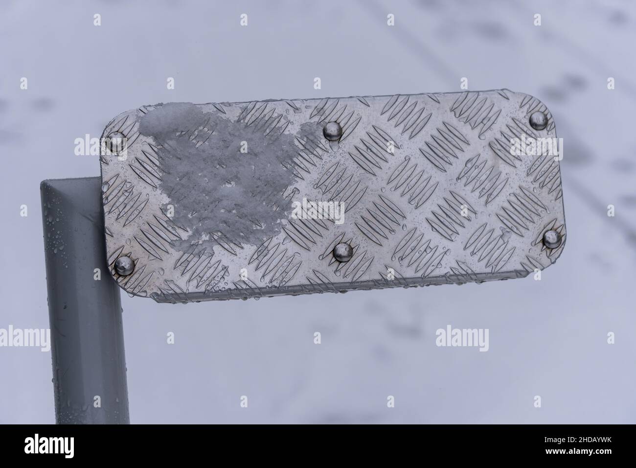 Metallblatt einer Maschine Stockfoto