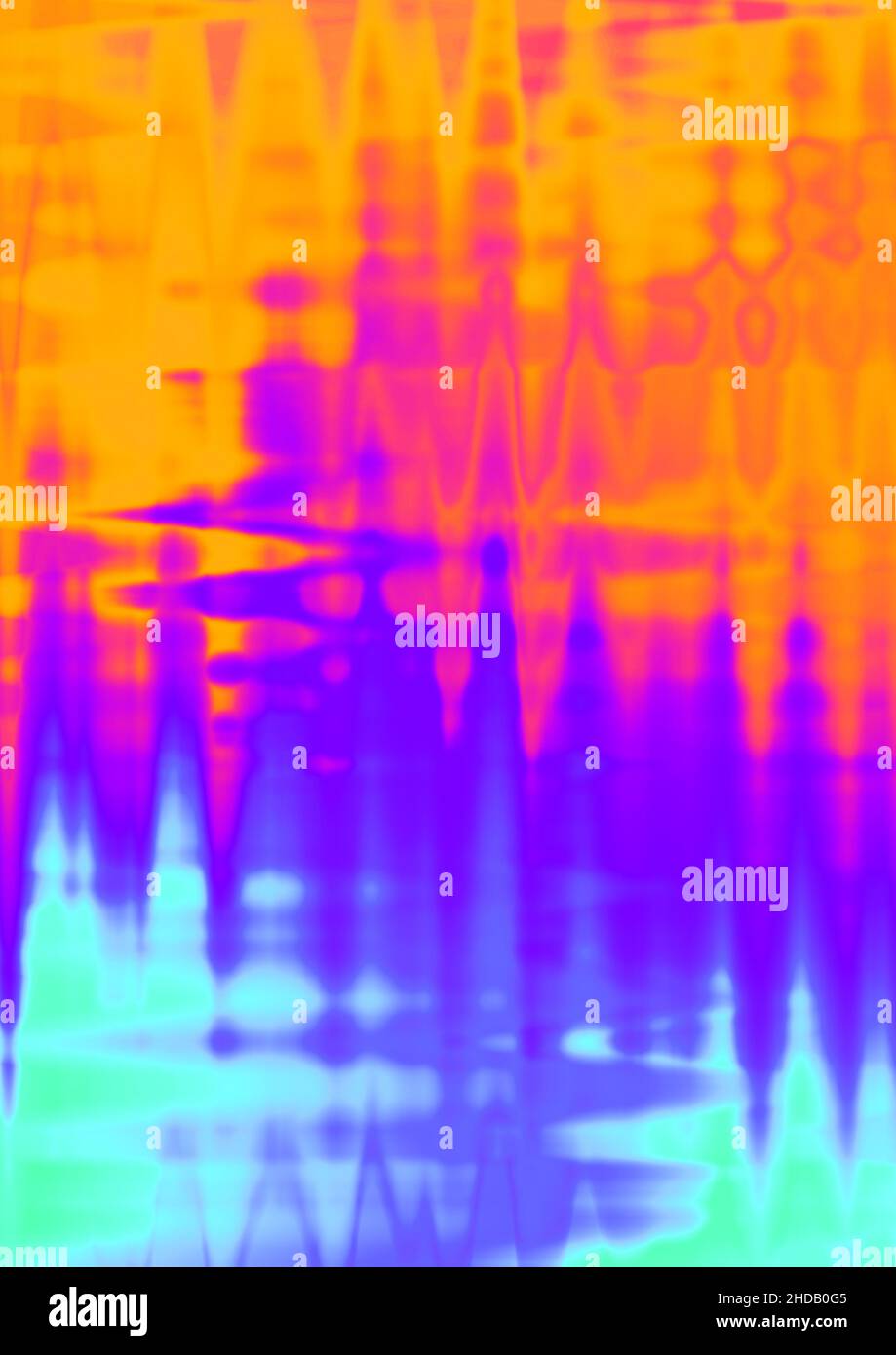 Hintergrund bunte Textur Cyberdelic Reflexion wellige Pixel Sortierung der aktuellen Meer Stockfoto