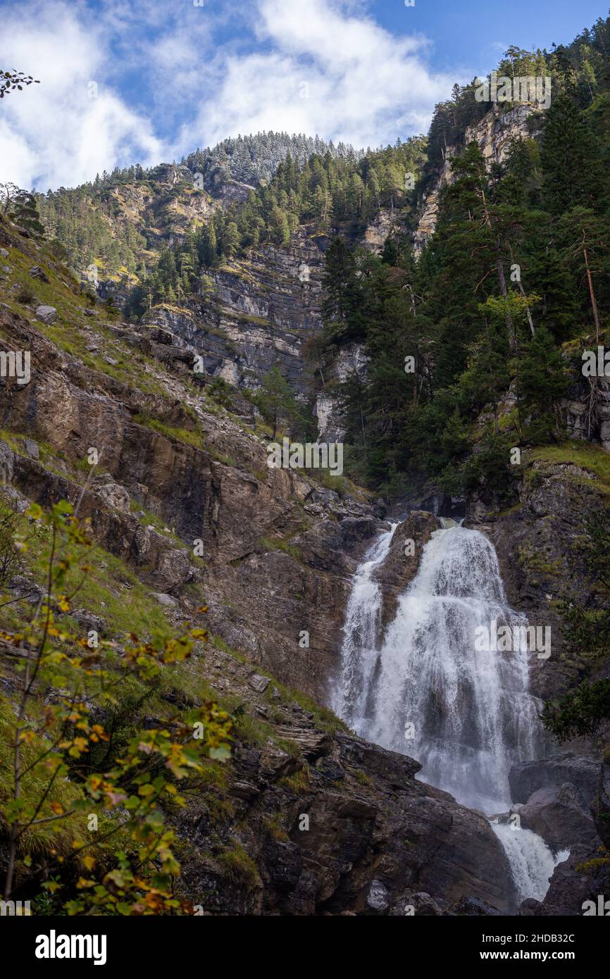 Kuhflucht Wasserfall in Bergen alpen deutschland Stockfoto