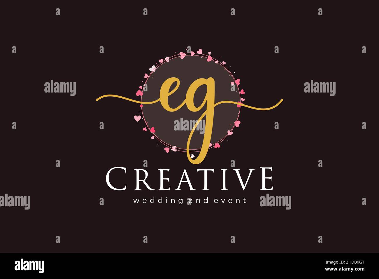 Z. B. feminines Logo. Verwendbar für Logo für Mode, Fotografie, Hochzeit, Schönheit, Business. Flaches Vektor-Logo-Design-Template-Element. Stock Vektor