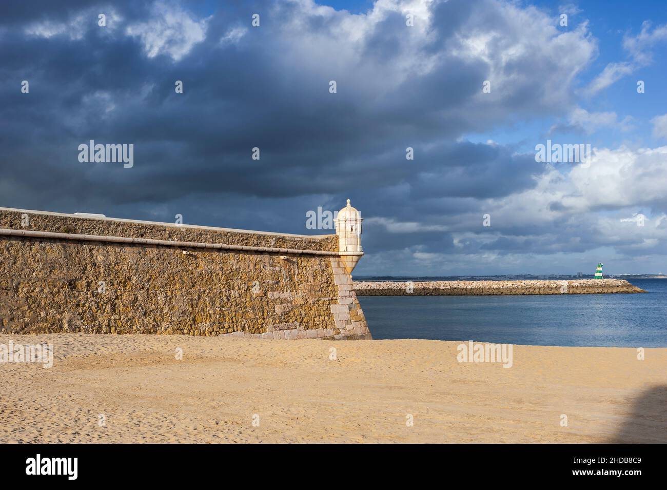 Historische Festung 'Forte da Ponta da Bandeira', Lagos, Algarve, Portugal, Europa Stockfoto