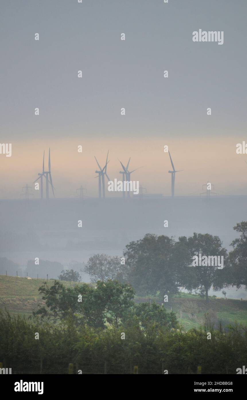 Windturbinen auf romney Sümpfen kent england Stockfoto