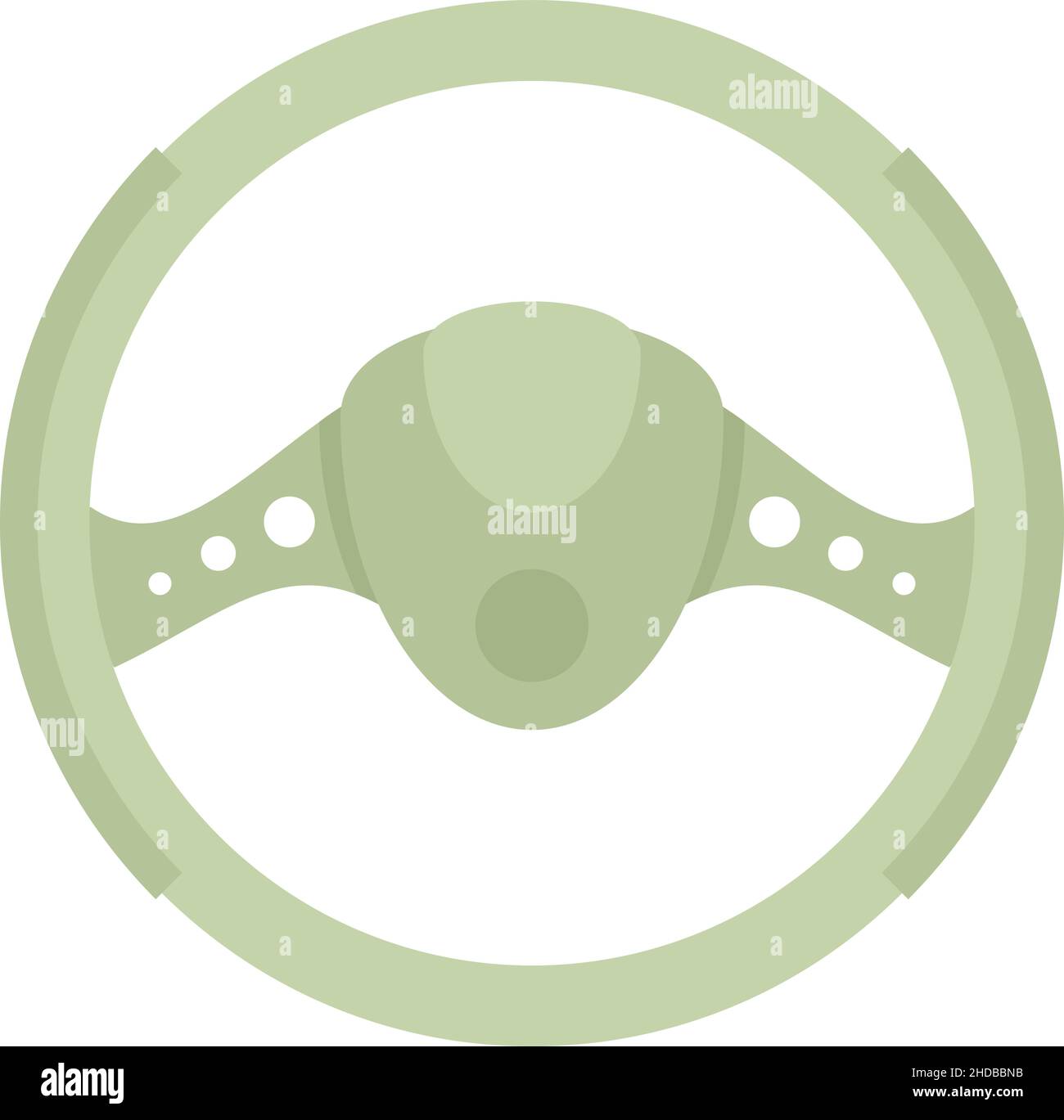 Symbol für das Lenkrad des Fahrzeugs. Flache Abbildung des Vektorsymbols für das Lenkrad des Fahrzeugs auf weißem Hintergrund Stock Vektor
