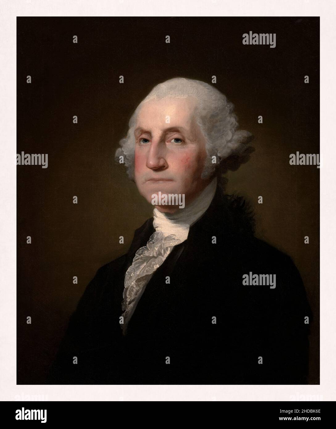 Porträt von George Washington von Gilbert Stuart, gemalt 1803. Stockfoto