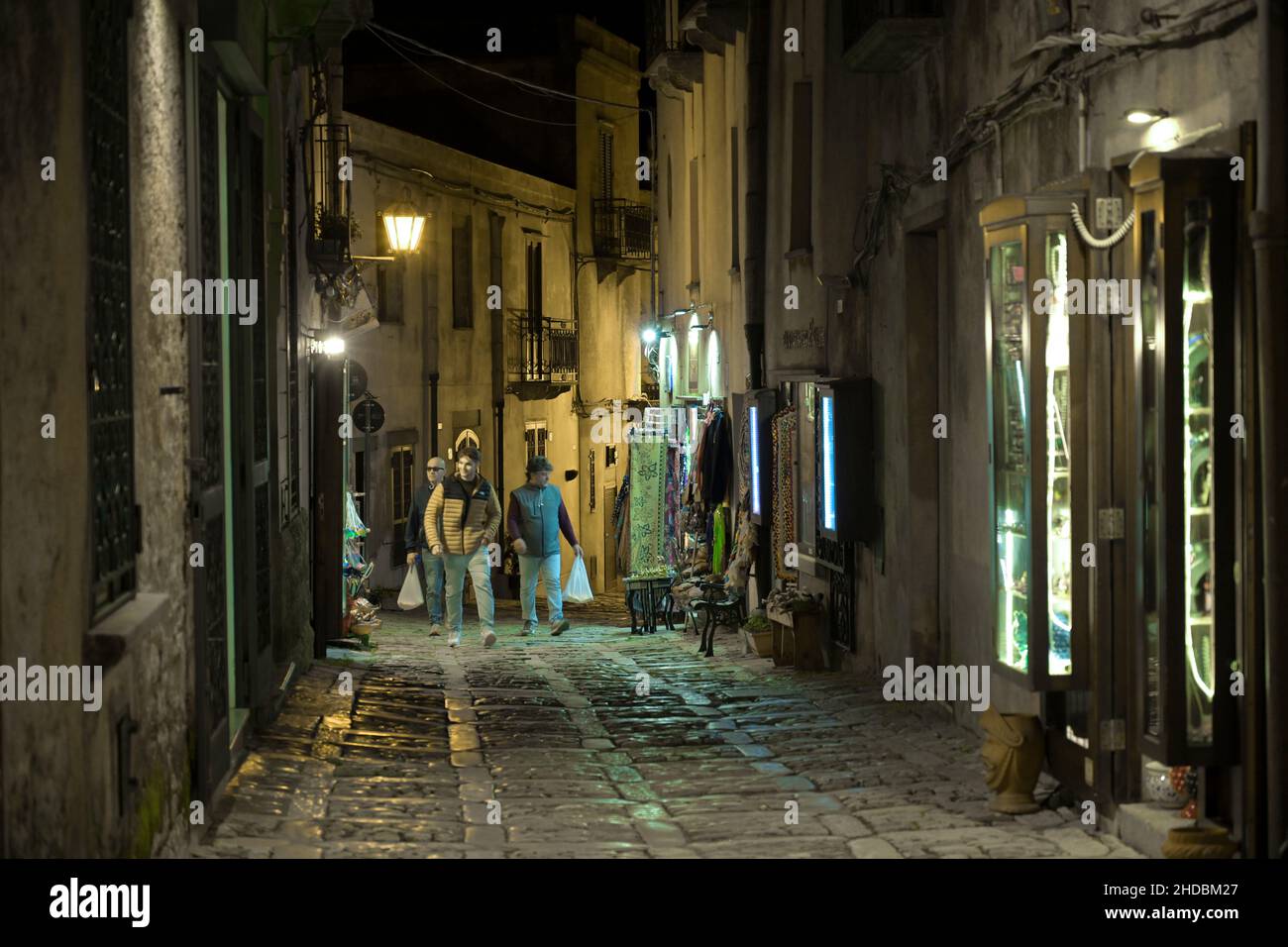 Gasse, Altstadt, Erice, Sizilien, Italien Stockfoto