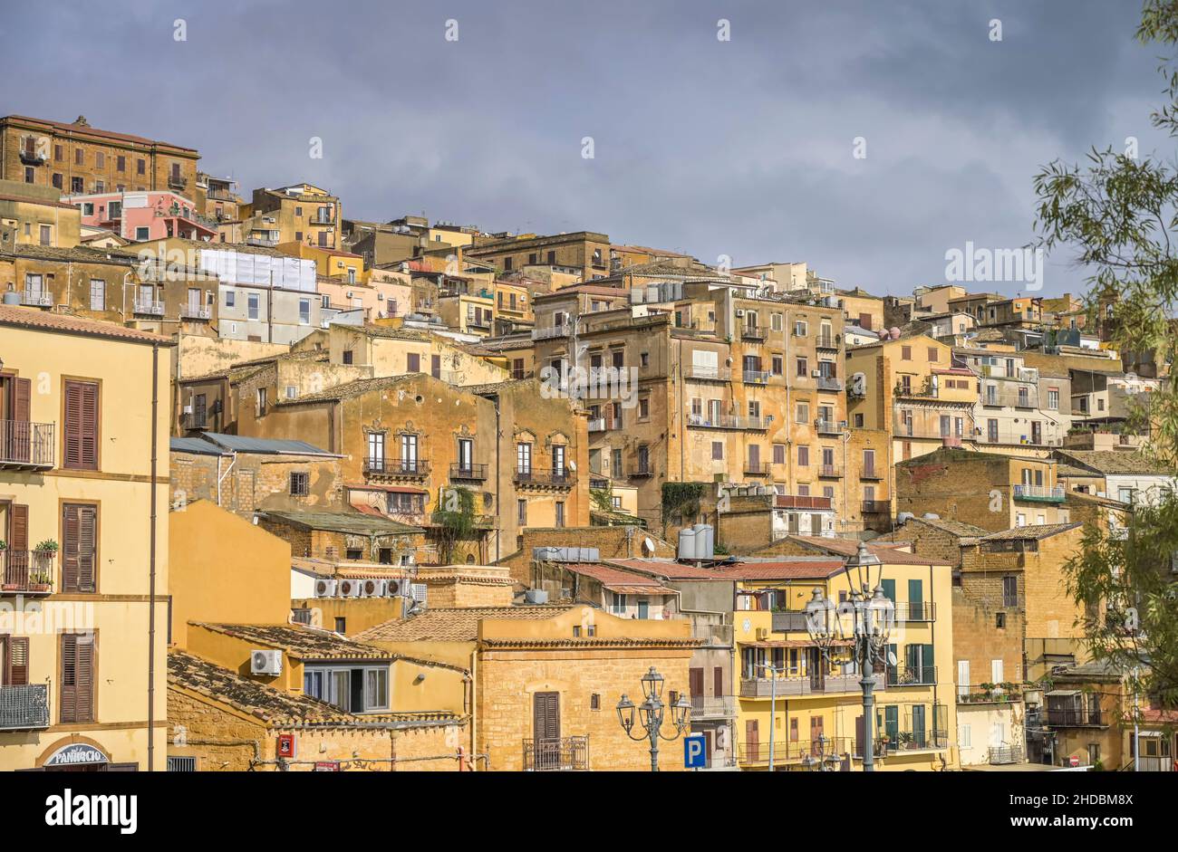 Wohnhäuser, Altstadt, Agrigent, Sizilien, Italien Stockfoto