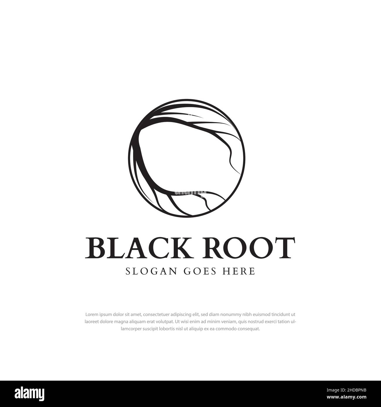 Geometrische Creeper Root Logo Design Symbol Vorlage, abstraktes Symbol Stock Vektor