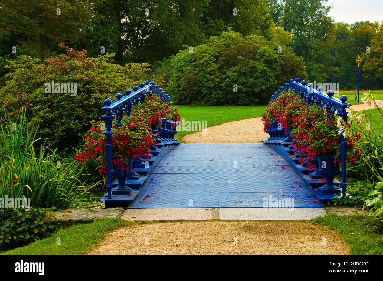 Schloss Bad Muskau in einem schönen Park Stockfoto