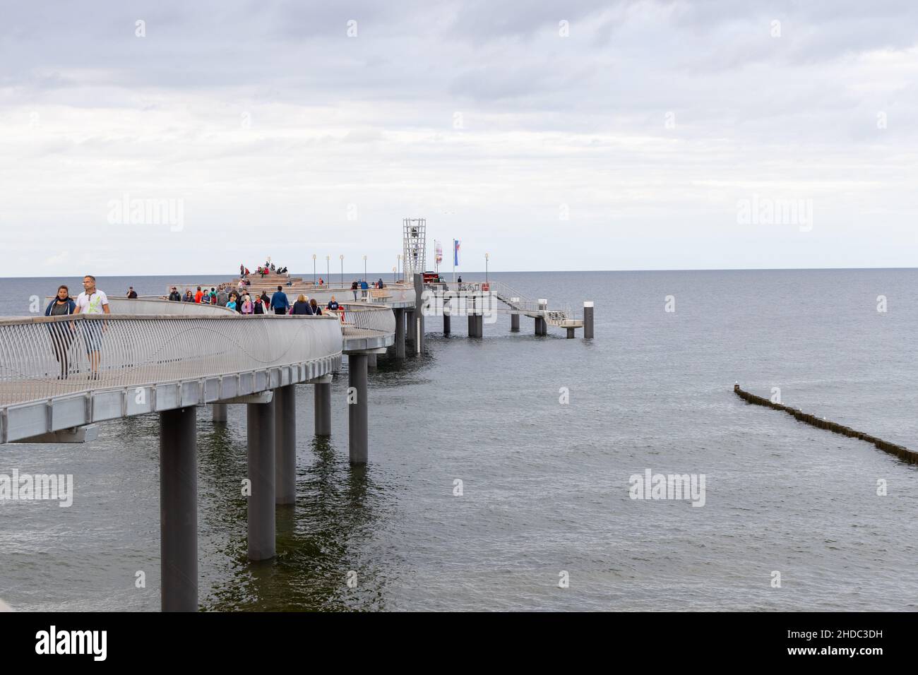 Der neue und wunderbare Koserow Pier auf der Insel Usedom Stockfoto