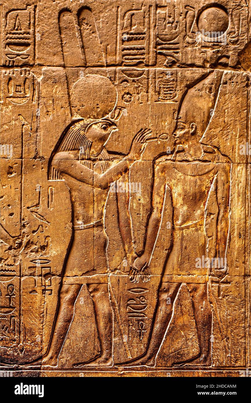 Erleichterung, neues Leben wird in den pharao, Luxor Tempel, Theben, Ägypten, Luxor, Theben, Ägypten, Afrika Stockfoto