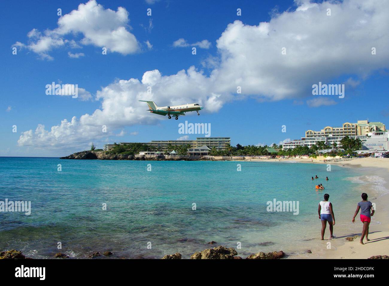 Karibik; Franzoesiche Antillen; Sint Maarten; Saint-Martin; Neustädter Inselteil Stockfoto