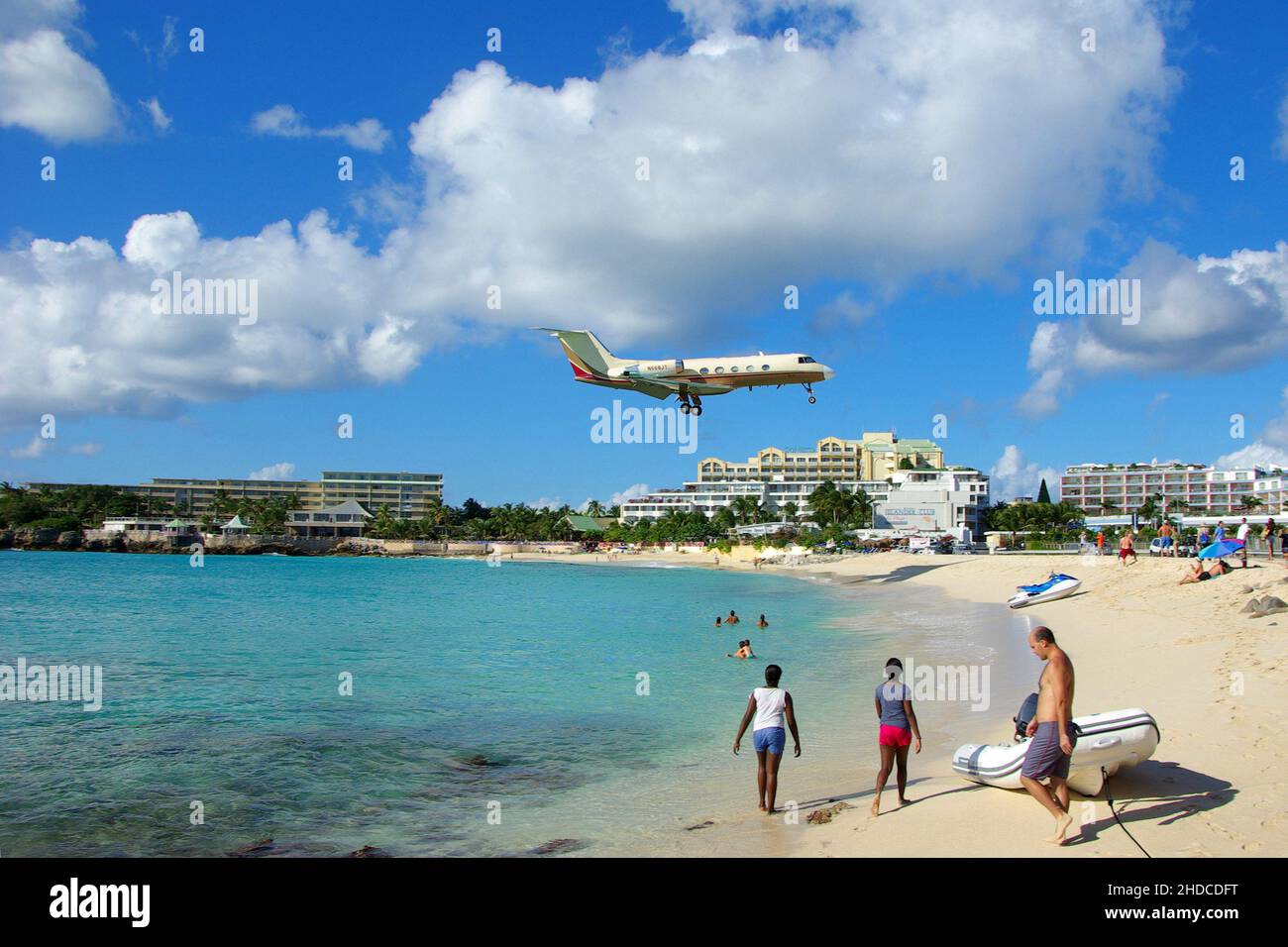 Karibik, Antillen Franzoesiche; Sint Maarten; Saint-Martin, neustädter Inselteil Stockfoto
