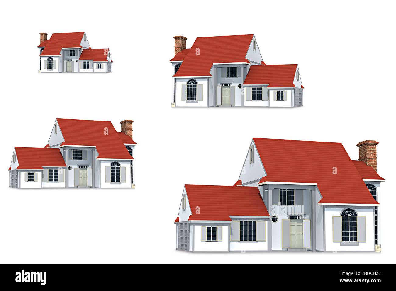 Einfamilienhaus, Mietwucher, Miethai, Immobilien-Hai, Miet-Hai, Teures Wohnen, steigende Immobilienpreise Stockfoto