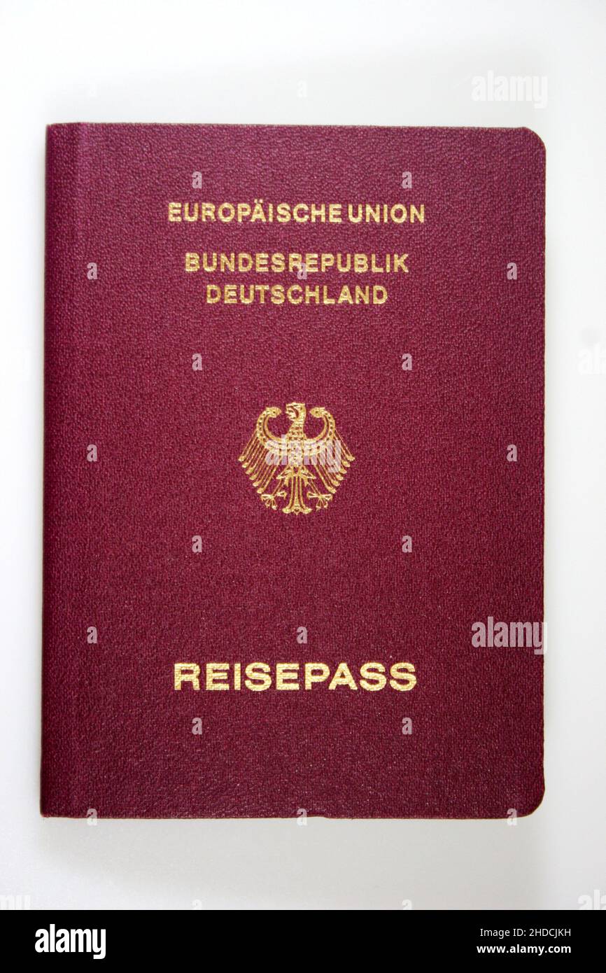 Deutscher Reisepass, die Europäische Union, Stockfoto