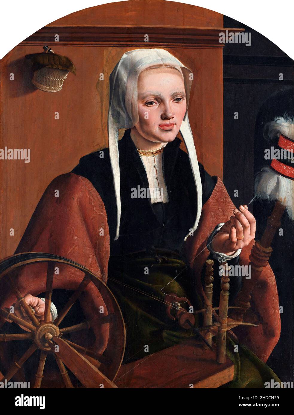 Porträt einer Frau, möglicherweise Anne Codde von Maerten van Heemskerck (1498-1574), Öl auf Tafel, 1529 Stockfoto
