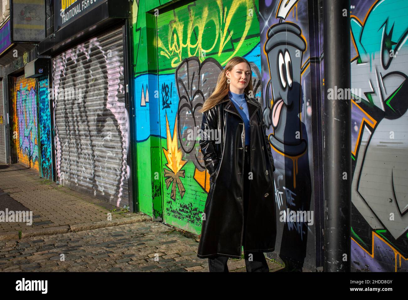 Katharine Paisley lebt und arbeitet als aufstrebende Künstlerin in den Flax Art Studios , Belfast , Northern Irland Stockfoto