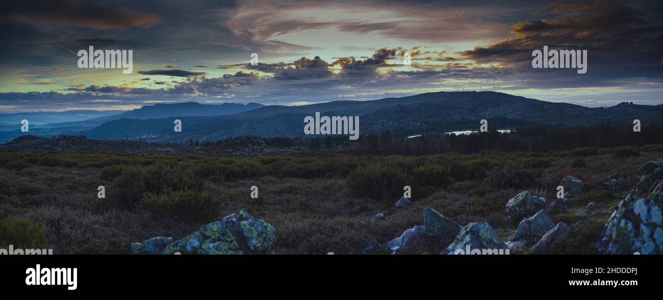 Gebirge von Alvão Stockfoto